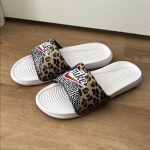 Nike Leopard Print Slides